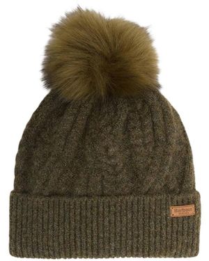 Barbour Elsdon Cable-Knit Mütze - Grün