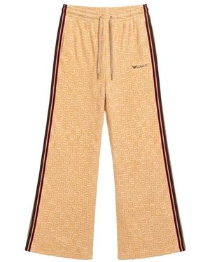 carlo colucci Velours Checkerboard Trackpants - Naturel