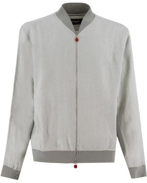 Kiton Bomber Jackets - Grey