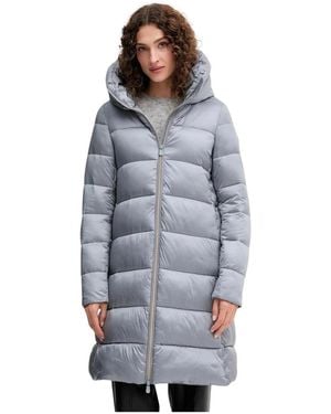 Save The Duck Lysa Long Quilted Coat - Blau