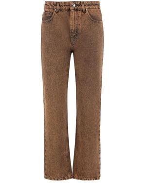 Moorer Straight Fit Jeans - Brown