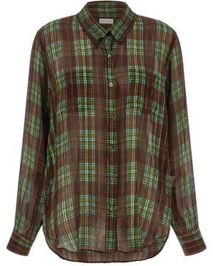 Dries Van Noten Overhemden ,Veelkleurig ,Cheers Shirt - Groen