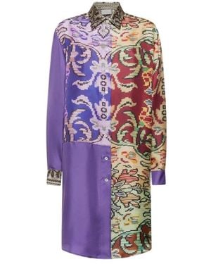 Pierre Louis Mascia Shirt Dresses - Purple