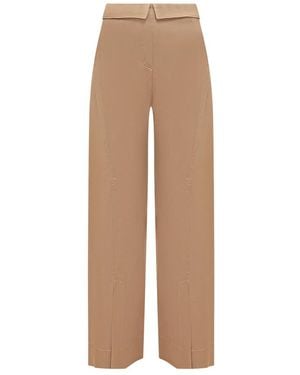 Alberta Ferretti Wide Trousers - Natural