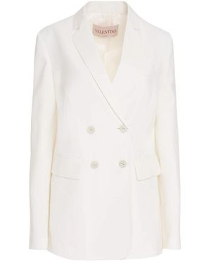 Valentino Garavani Woll-Doppelreiher-Blazer - Weiß