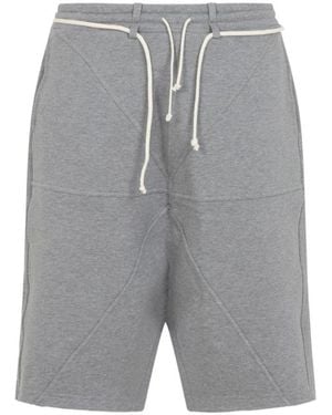 Mordecai Sweatshorts Mit Geometrischen Nähten - Grau