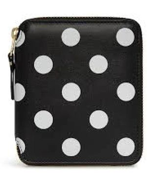 Comme des Garçons Polka Dot Leren Portemonnee - Zwart
