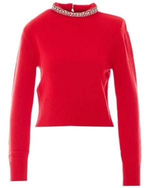 Pinko Round-Neck Knitwear - Rosso