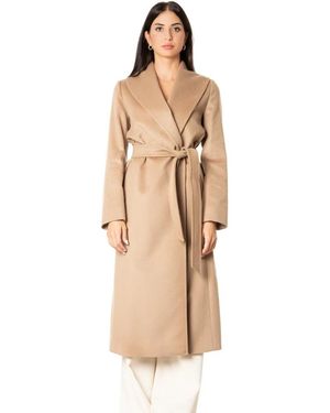 Max Mara Jassen ,Bruin ,Wol Loriana Wool Coat - Naturel