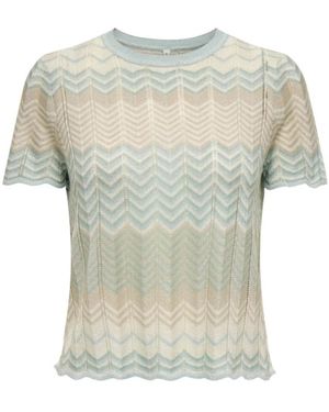 ONLY Glitter O-Neck Gebreide Tops - Grijs