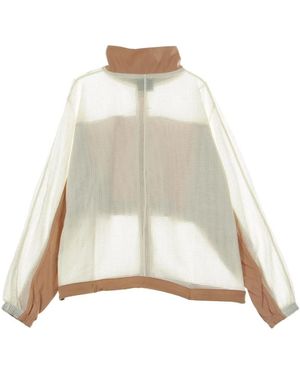 Nike Fitness ,Bruin ,Polyester Roze Gouden Mesh Jack - Naturel