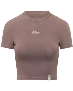 Palm Angels T-Shirts - Brown