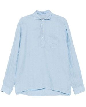 Brian Dales 002 Camicia C/Francese - Blau