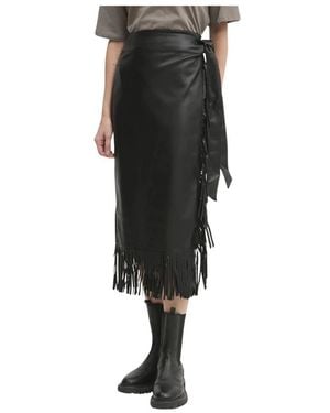 Never Fully Dressed Midi Skirts - Negro
