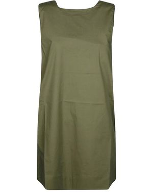 Alpha Studio Korte V-Hals Jurk - Groen