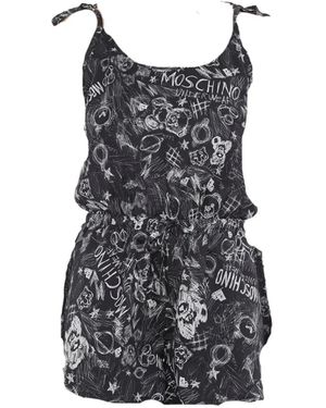 Moschino Underbear Tuta Corta Cotone - Schwarz