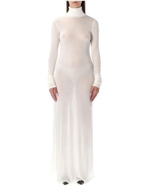 THE GARMENT Verlängertes Durchsichtiges Maxikleid - Weiß
