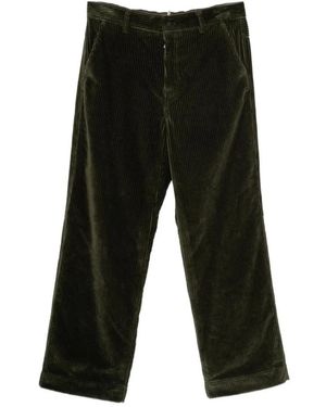 Moncler Broeken ,Groen ,Katoen Katoenen Broek Met Rechte Pijpen - Zwart
