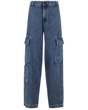 Erika Cavallini Semi Couture Loose Fit Jeans - Blue