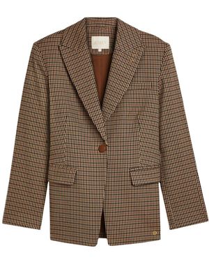 Josh V Jassen ,Bruin ,Leer Beryl Blazer - Groen