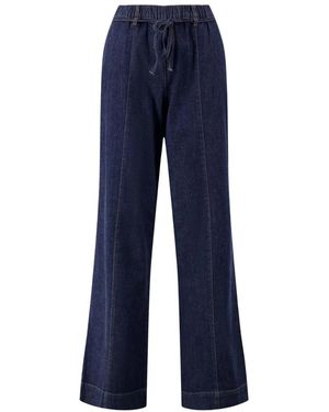 Zusss Jeans ,Blauw ,Denim Denim Wijde Broek