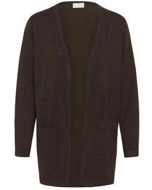 Kaffe Truien & Vesten ,Bruin ,Nylon Kalizza Long Cardigan