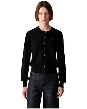KENZO Signature Bestickte Strickjacke - Schwarz