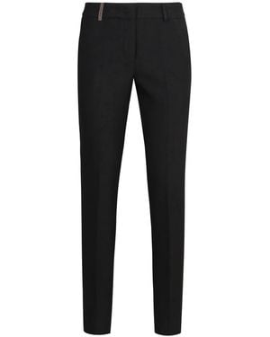 Peserico Slim-Fit Trousers - Black