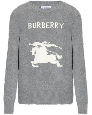 Burberry Round-Neck Knitwear - Grey