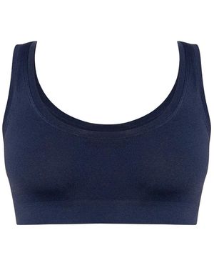 Hanro Ondergoed ,Blauw ,Cropped Bra Top