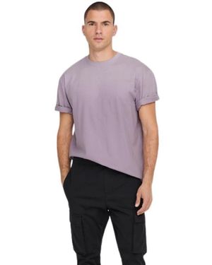 Only & Sons M Fred Rlx Ss Tee - Paars