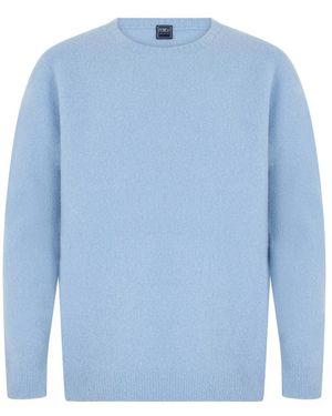 Fedeli Round-Neck Knitwear - Blue
