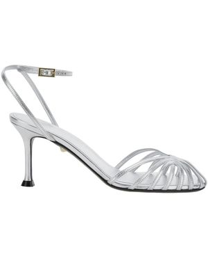 ALEVI Schoenen ,Grijs ,Metallic Pumps Met Verstelbare Enkelband - Wit