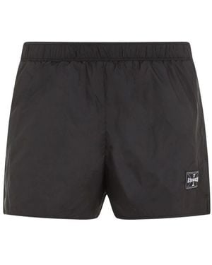 032c Schwarze badehose mit mesh-futter