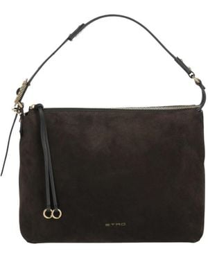 Etro Wildleder Umhängetasche - Schwarz