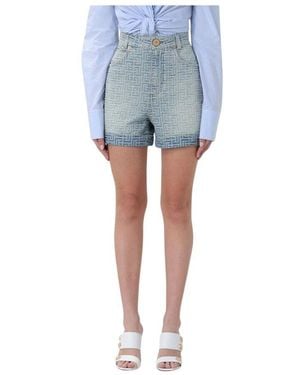 Balmain Blaue Denim Shorts Stilvoll Modern Chic