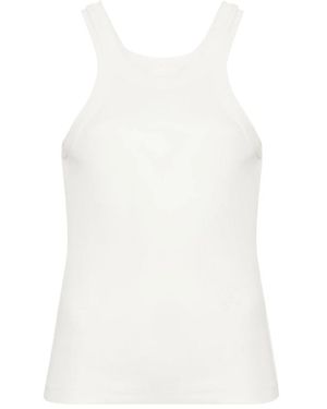 Closed Sleeveless Tops - Blanco