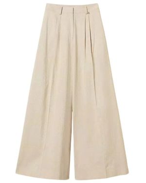 Twinset Wide Trousers - Natural