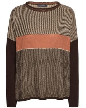 Elena Miro Round-Neck Knitwear - Marrón