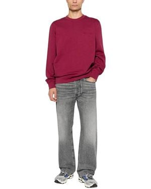 Calvin Klein Smooth Cotton Sweater - Rood