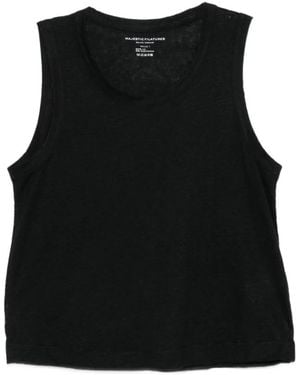 Majestic Filatures Sleeveless Tops - Black