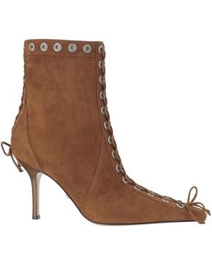 Mach & Mach Verzierte Leder Schnürstiefeletten - Braun
