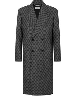 Philipp Plein Double-Breasted Coats - Noir