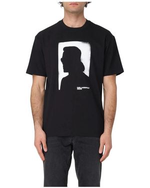 Karl Lagerfeld Silhouette Graphic Tee - Zwart