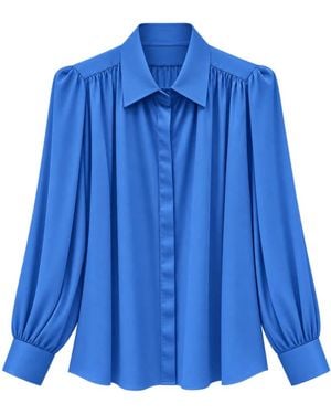 MARSĒM Viskose-Bluse - Blau