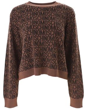 Moschino Round-Neck Knitwear - Brown