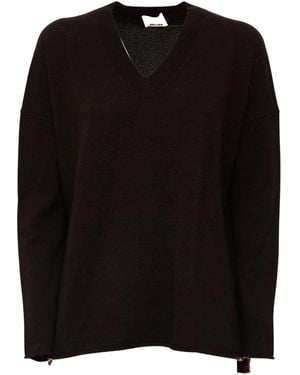 Allude V-Neck Knitwear - Negro