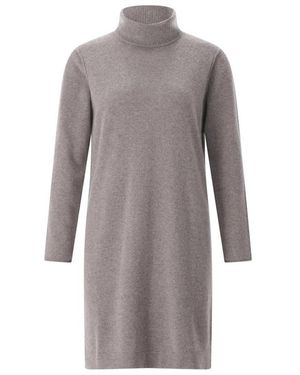 Hemisphere Cashmere Midi Gebreide Jurk - Grijs