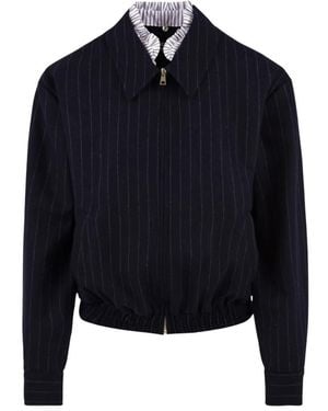 SOLOTRE Bomberjack Met Afneembare Kraag - Blauw