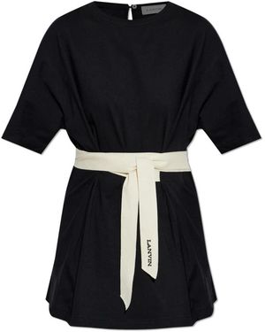 Lanvin Top Mit Taillengürtel - Schwarz
